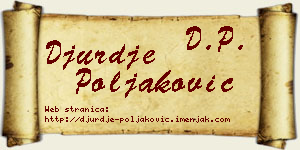 Đurđe Poljaković vizit kartica